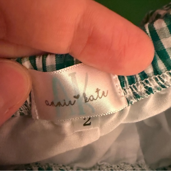 2 Pairs Gingham Kids Casual Bottoms - orange and green - Picture 4 of 4